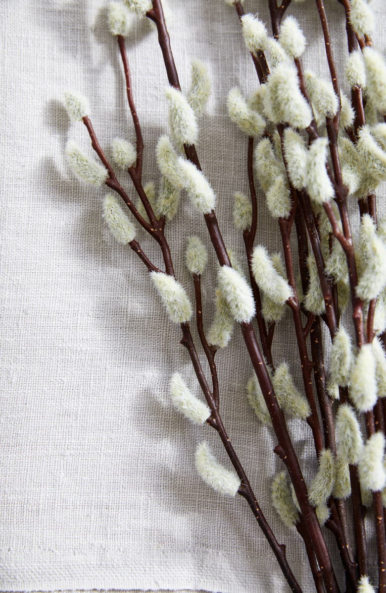 The White Company Set of 5 Faux Pussy Willow Branches, Alternate, color,