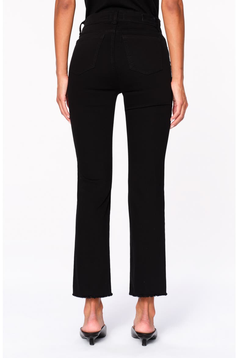Mara Straight Leg Mid Rise Instasculpt Ankle Jeans, Alternate, color, BLACK PEACHED RAW