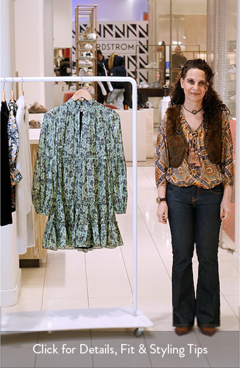 Bessie Floral Print Long Sleeve Minidress, sales video thumbnail