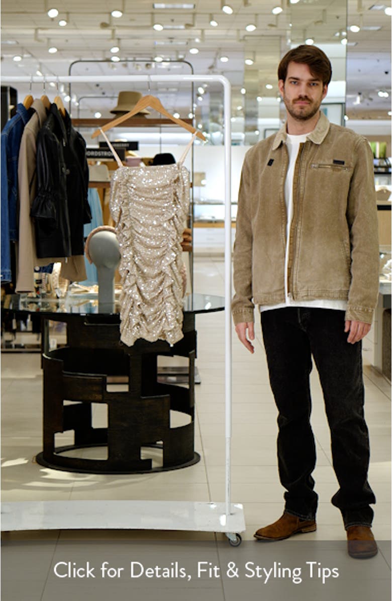 Ruched Sequin Minidress, sales video thumbnail