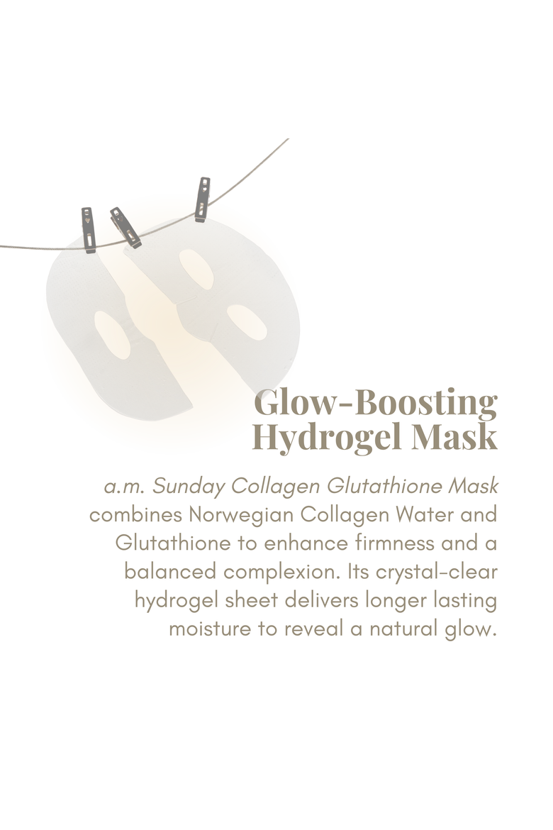 a.m. Sunday Collagen Glutathione Mask, Alternate, color, Clear