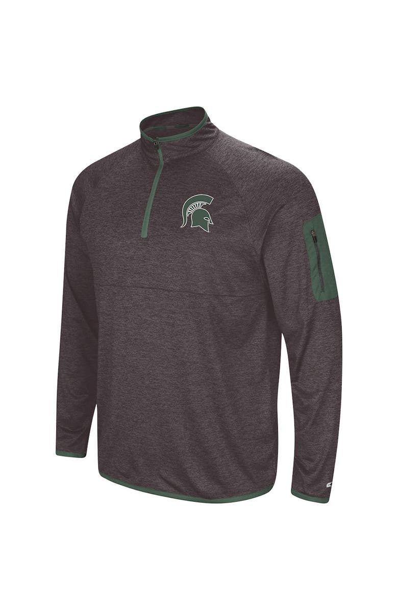 COLOSSEUM Men's Colosseum Black Michigan State Spartans Amnesia Lightweight Quarter-Zip Pullover, Alternate, color, 