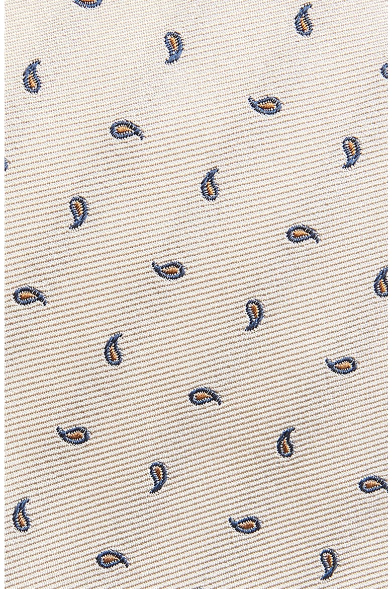 Neat Paisley Silk Tie, Alternate, color, WHITE