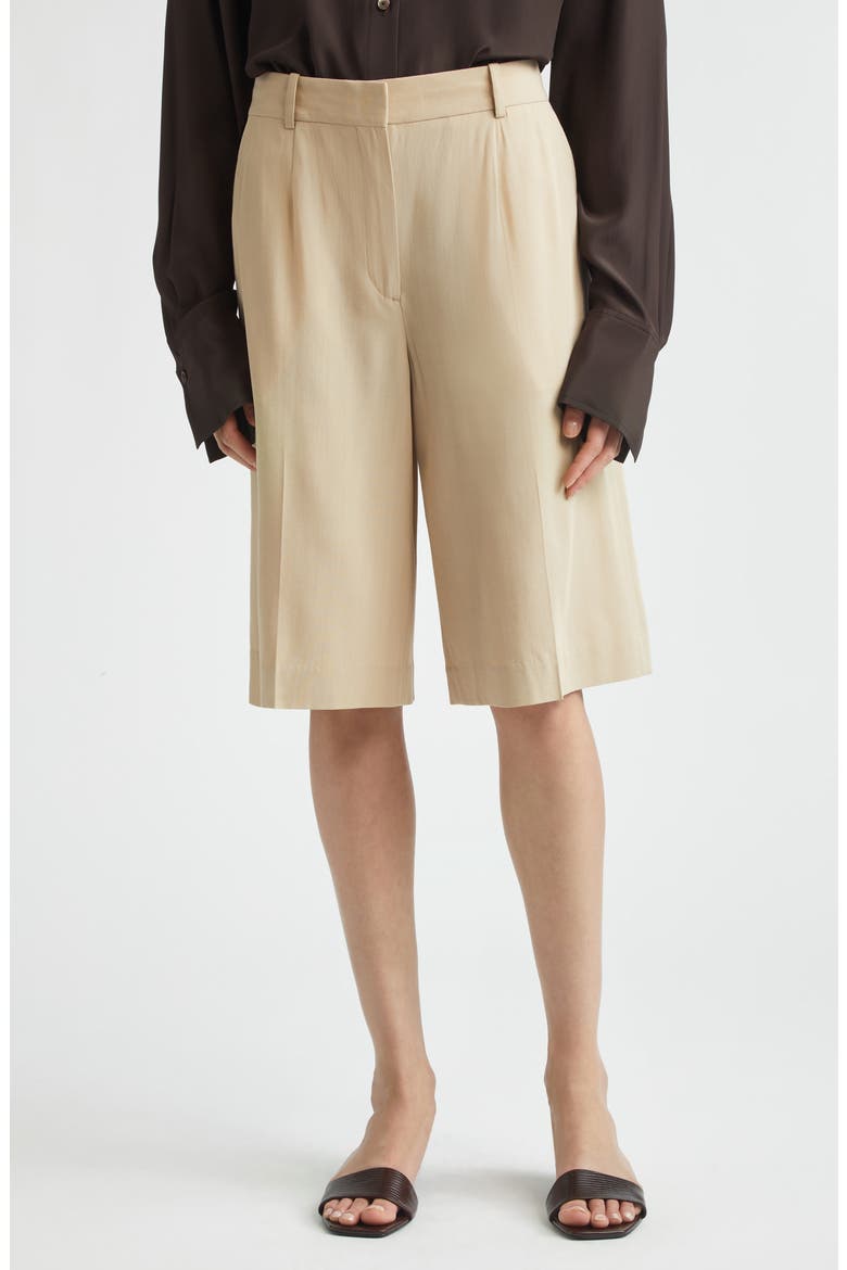 Tailored Wide Leg Shorts, Main, color, OVERCAST BEIGE