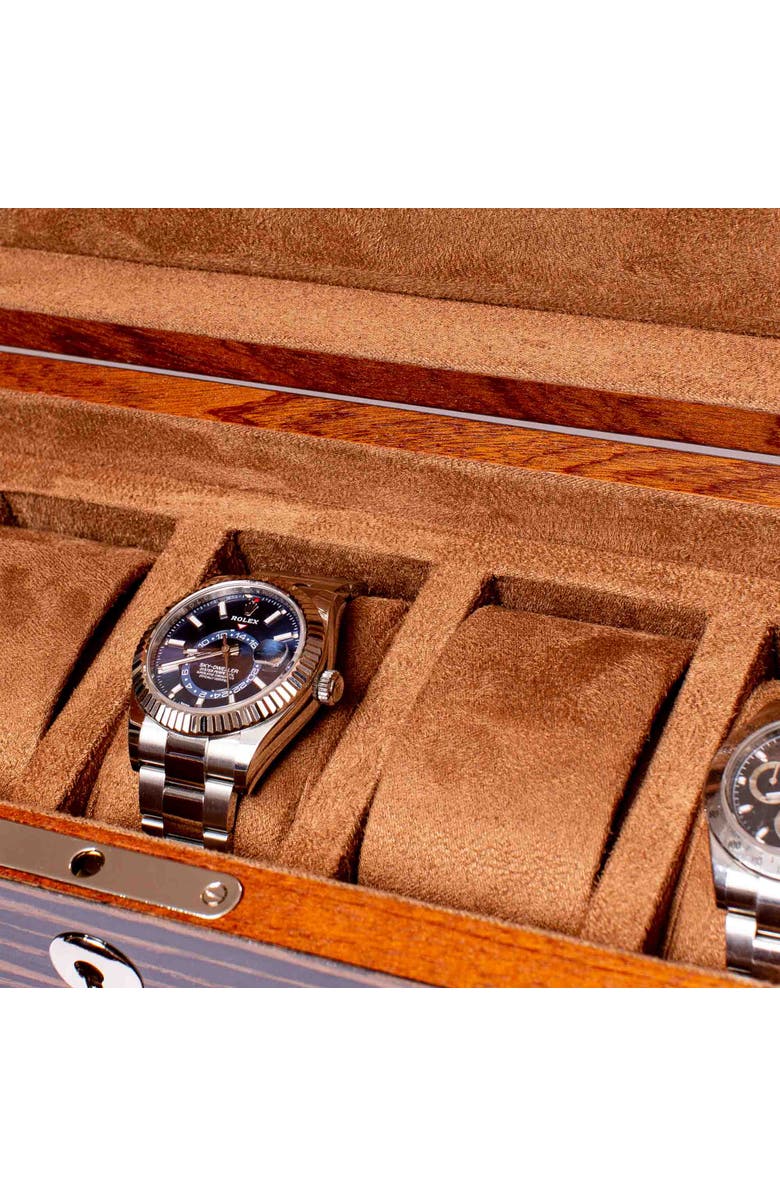 Rapport London HERITAGE FIVE WATCH BOX, Alternate, color, Macassar