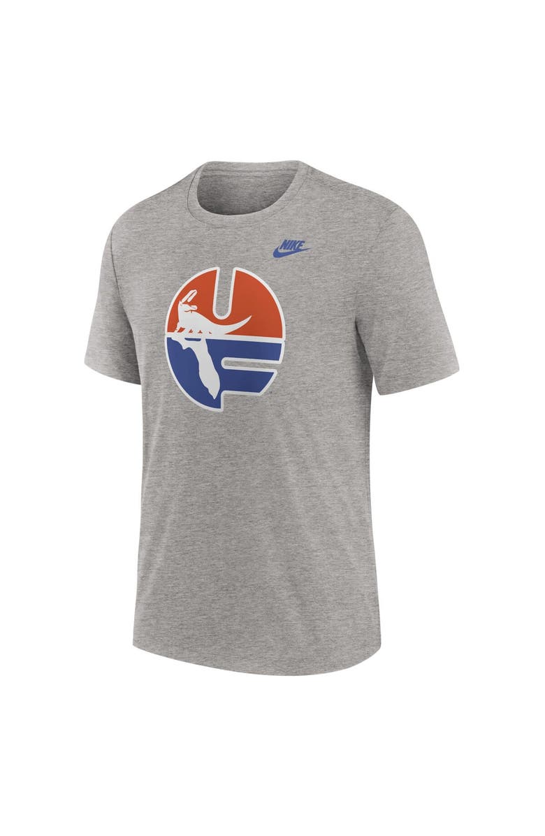 Nike Men's Nike Heather Gray Florida Gators Blitz Legacy Primary Tri-Blend T-Shirt, Alternate, color, Heather Gray