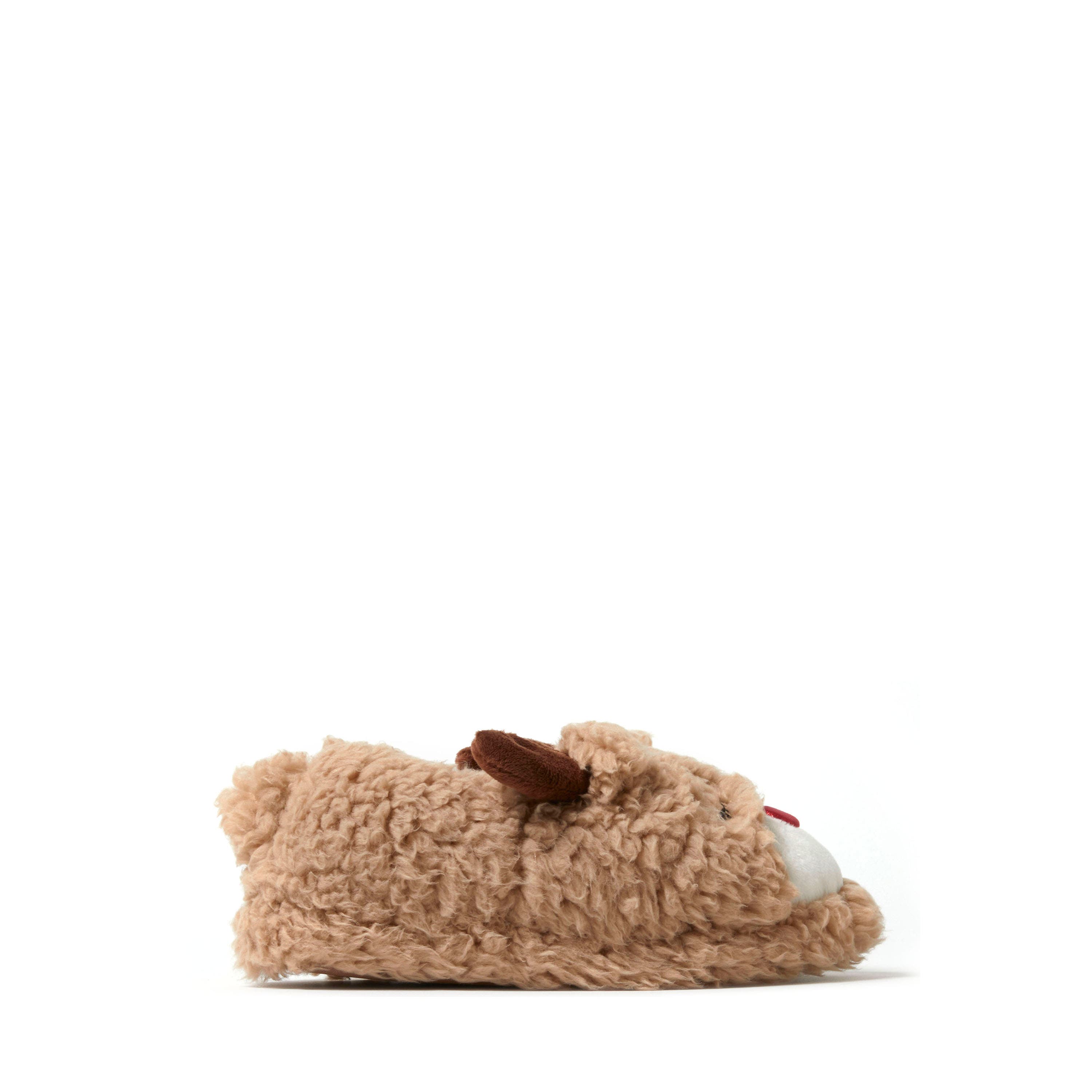 Kids' Emery Critter Closed Back Animal Slipper, Alternate, color, Light Brown