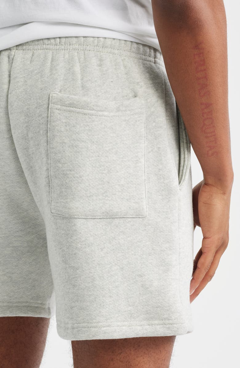 Museum of Peace & Quiet Arch Pigment Dyed Quarter Zip Graphic Sweat Shorts, Alternate, color, Ash