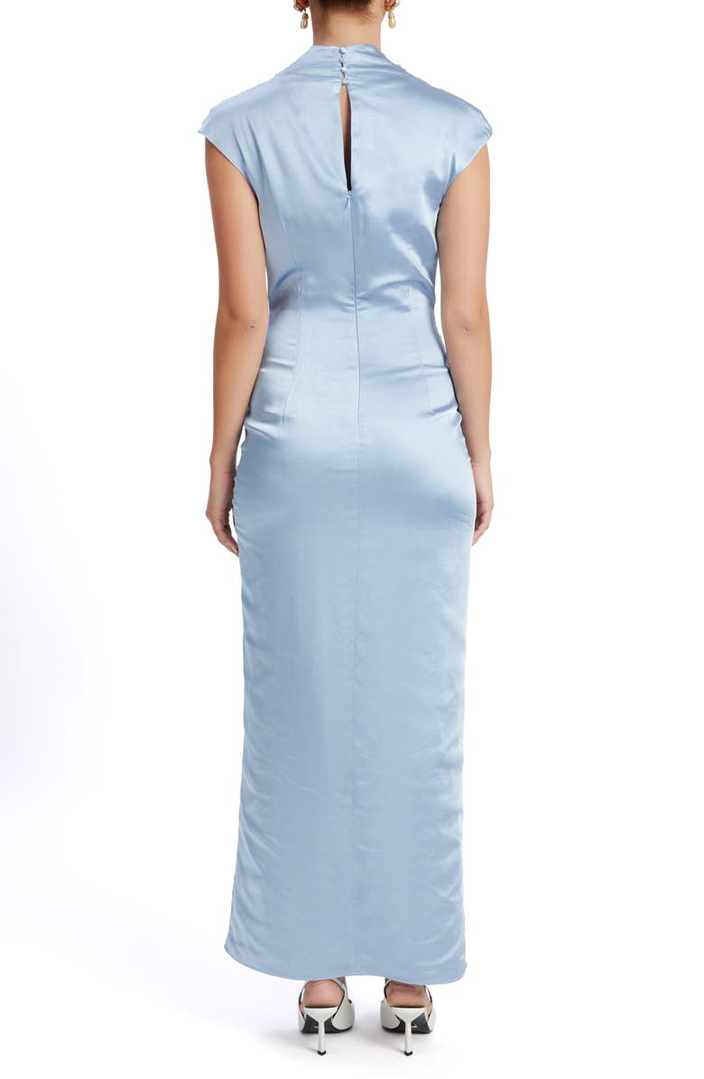 Bardot Auria Draped Satin Maxi Dress, Alternate, color,