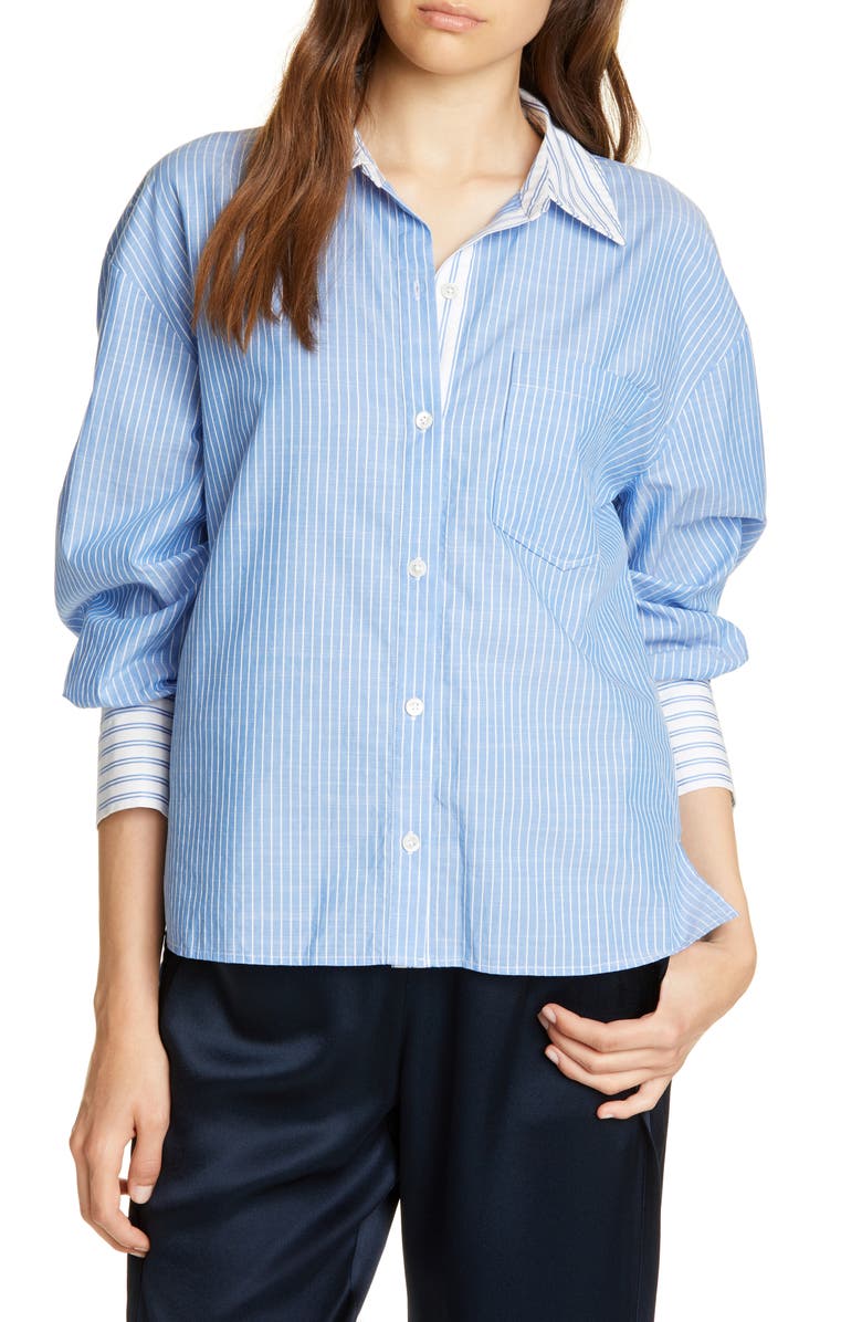 Joie Drusilla Pinstripe Shirt, Main, color, 