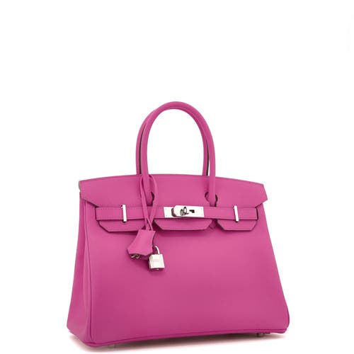 Pre-owned Hermes  Hermes Birkin Handbag Pink Epsom With Palladium Hardware 30 In Purple