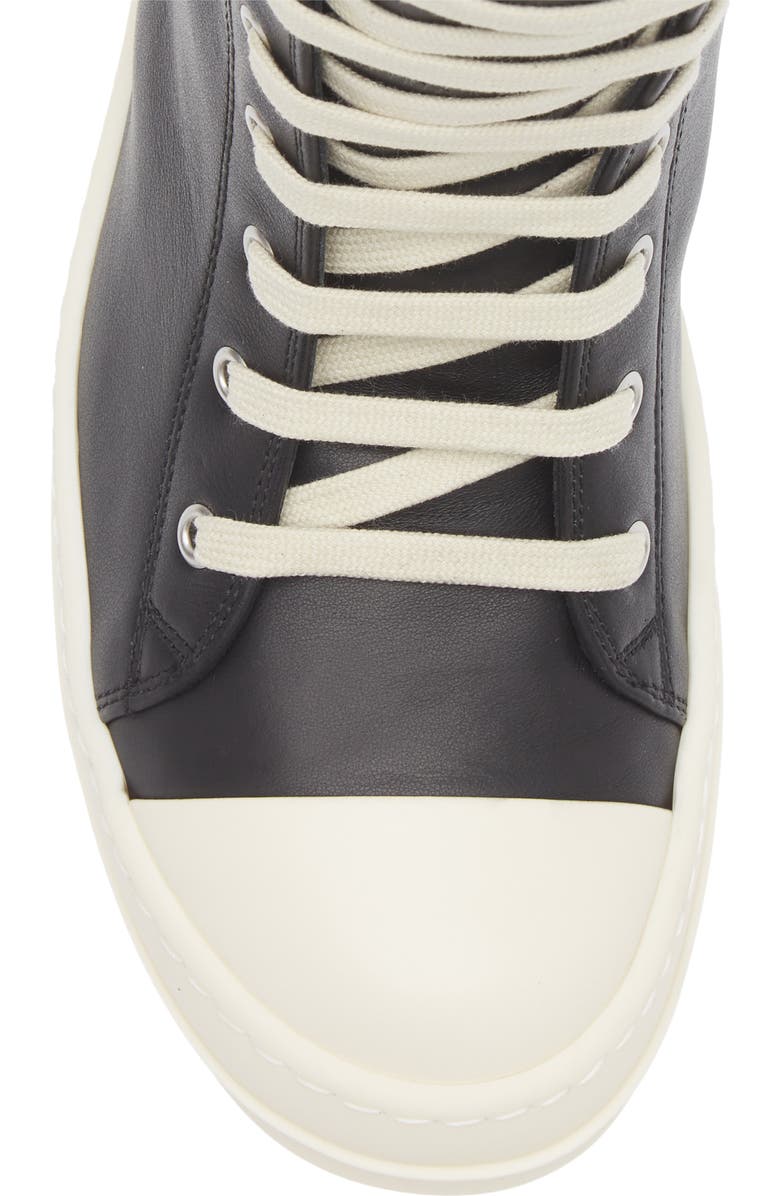 Rick Owens High Top Sneaker, Alternate, color, Black/ Milk/ Milk