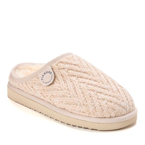 Fireside Greta Genuine Shearling Knit Clog Slipper (Women)