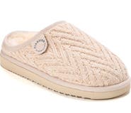 DEARFOAMS Fireside Greta Genuine Shearling Knit Clog Slipper