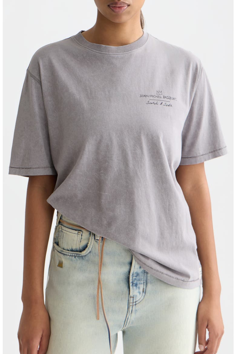 x Basquiat Cotton Graphic T-Shirt, Main, color, STEEL GREY