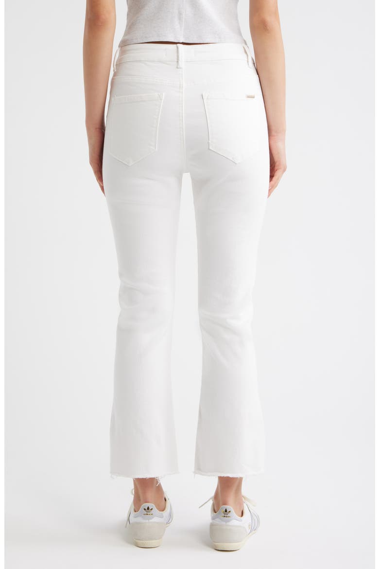 Raw Hem Flare Leg Jeans, Alternate, color, WHITE