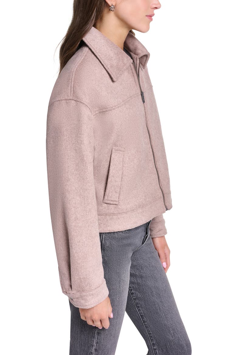 Zip Front Wool Blend Jacket, Alternate, color, TAUPE