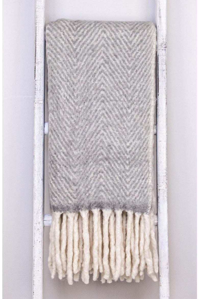 Nagar Fringe Throw Blanket, Alternate, color, GRAY