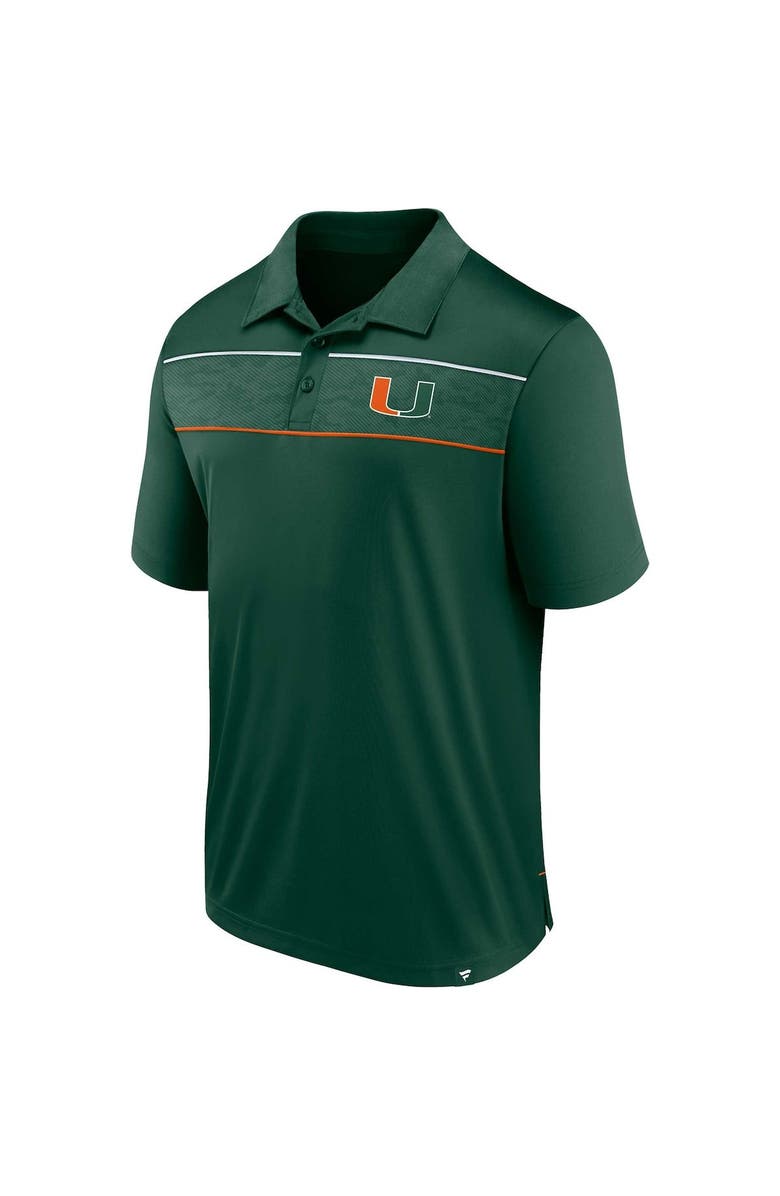 FANATICS Men's Fanatics Branded  Green Miami Hurricanes Defender Polo, Alternate, color, 