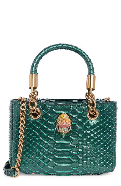 Square Mini Kensington Python Embossed Bag