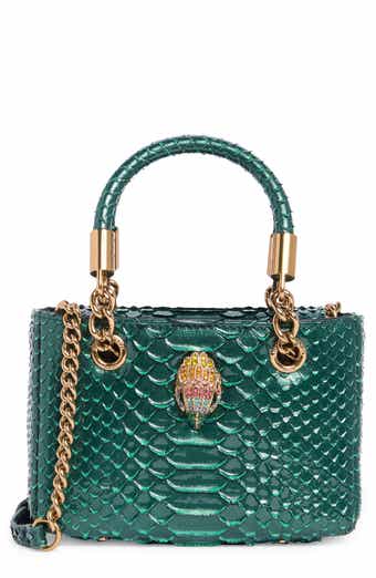 Kurt Geiger London Square Mini Kensington Python Embossed Bag