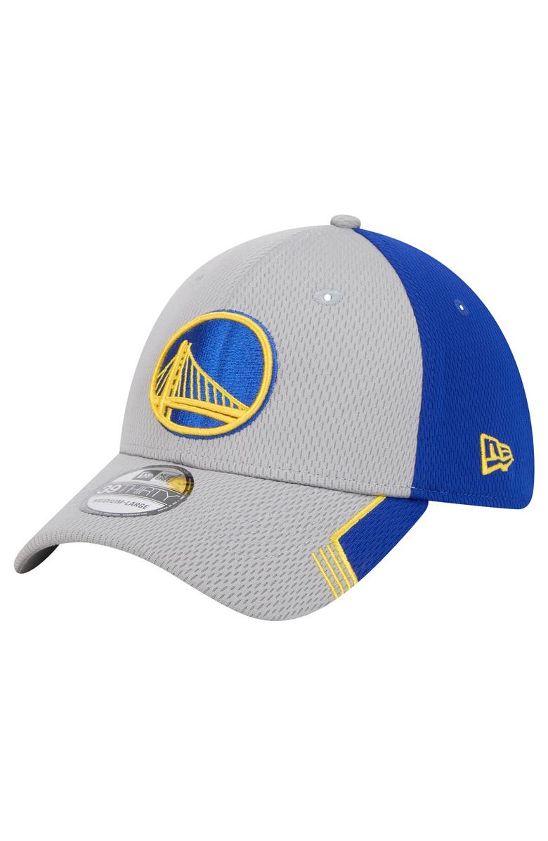 New Era Men's New Era Gray/Royal Golden State Warriors Active Trim 39THIRTY Flex Hat, Main, color, 