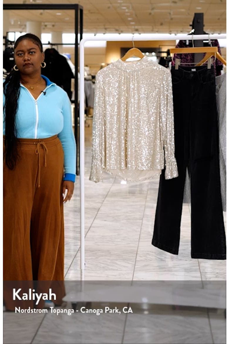 Drape Back Sequin Top video