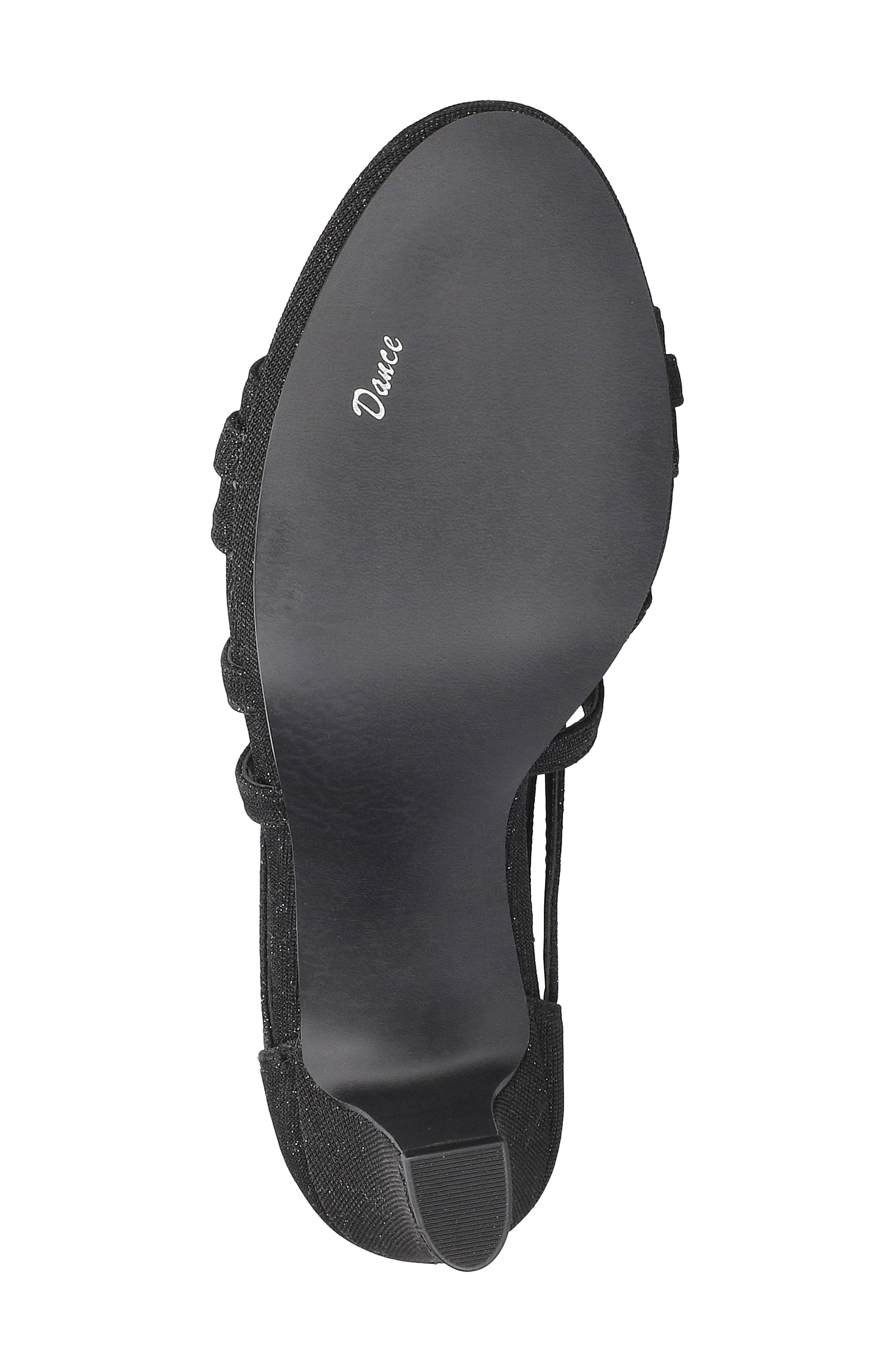 Amaze Caged Heeled Sandal - Multiple Widths Available, Alternate, color, BLACK GLITTER