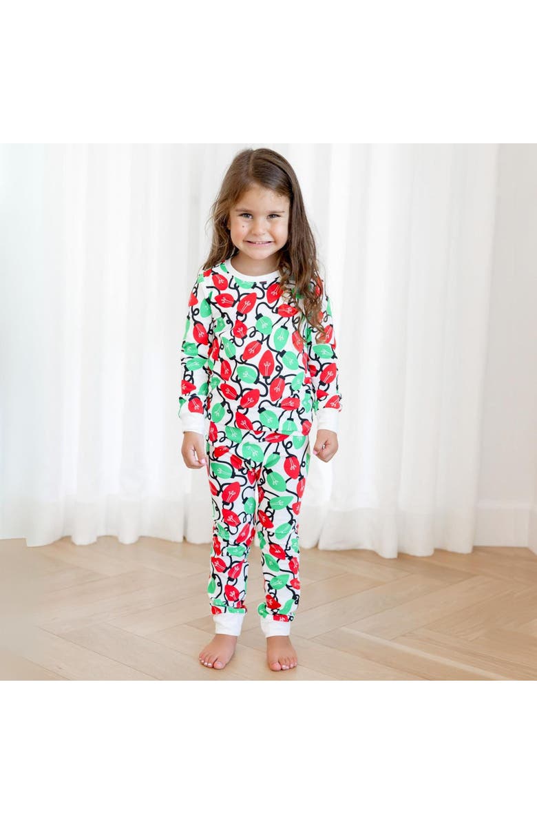 Norani Kids Organic Two-Piece Pajama Set - Holiday Lights, Alternate, color, Holiday Lights