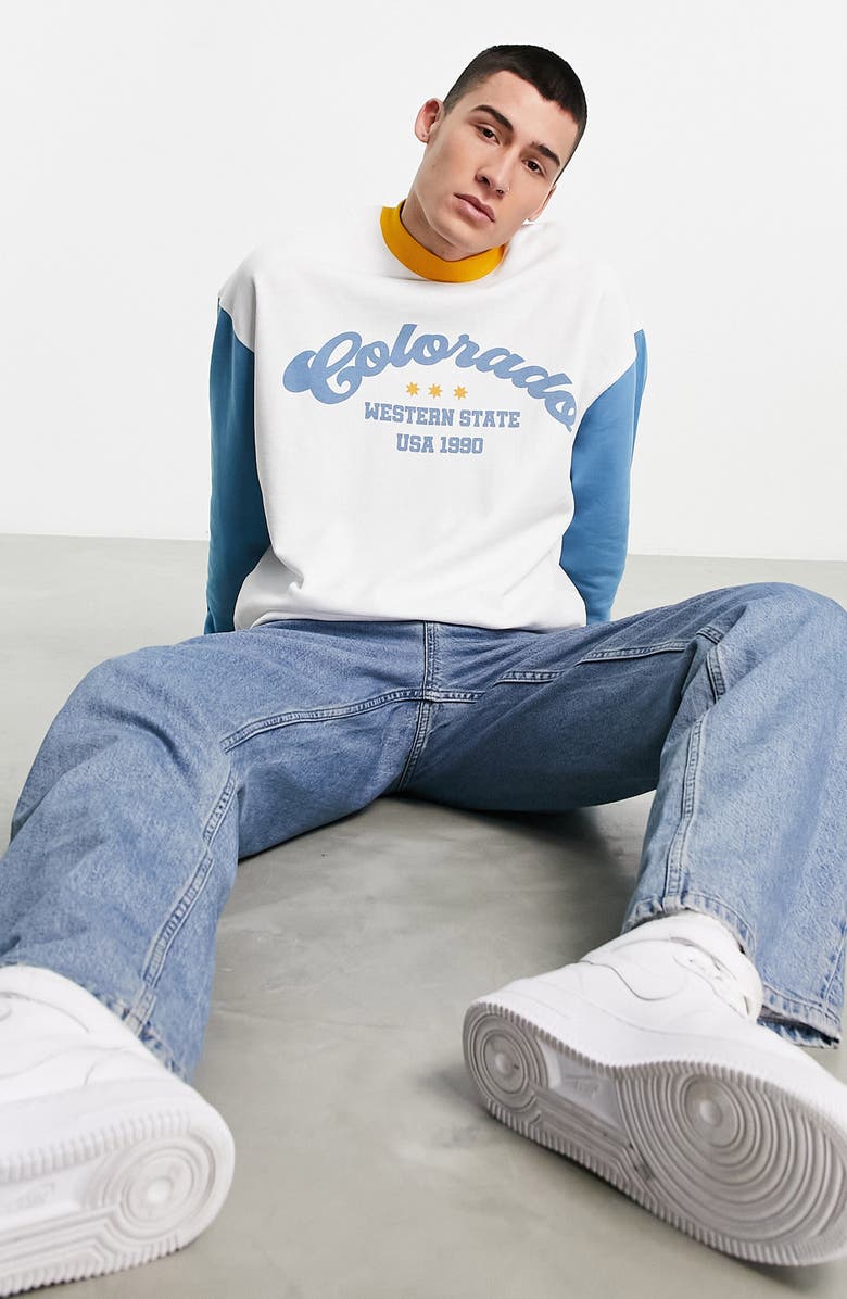 ASOS DESIGN Colorado Oversize Graphic Sweatshirt, Alternate, color, 