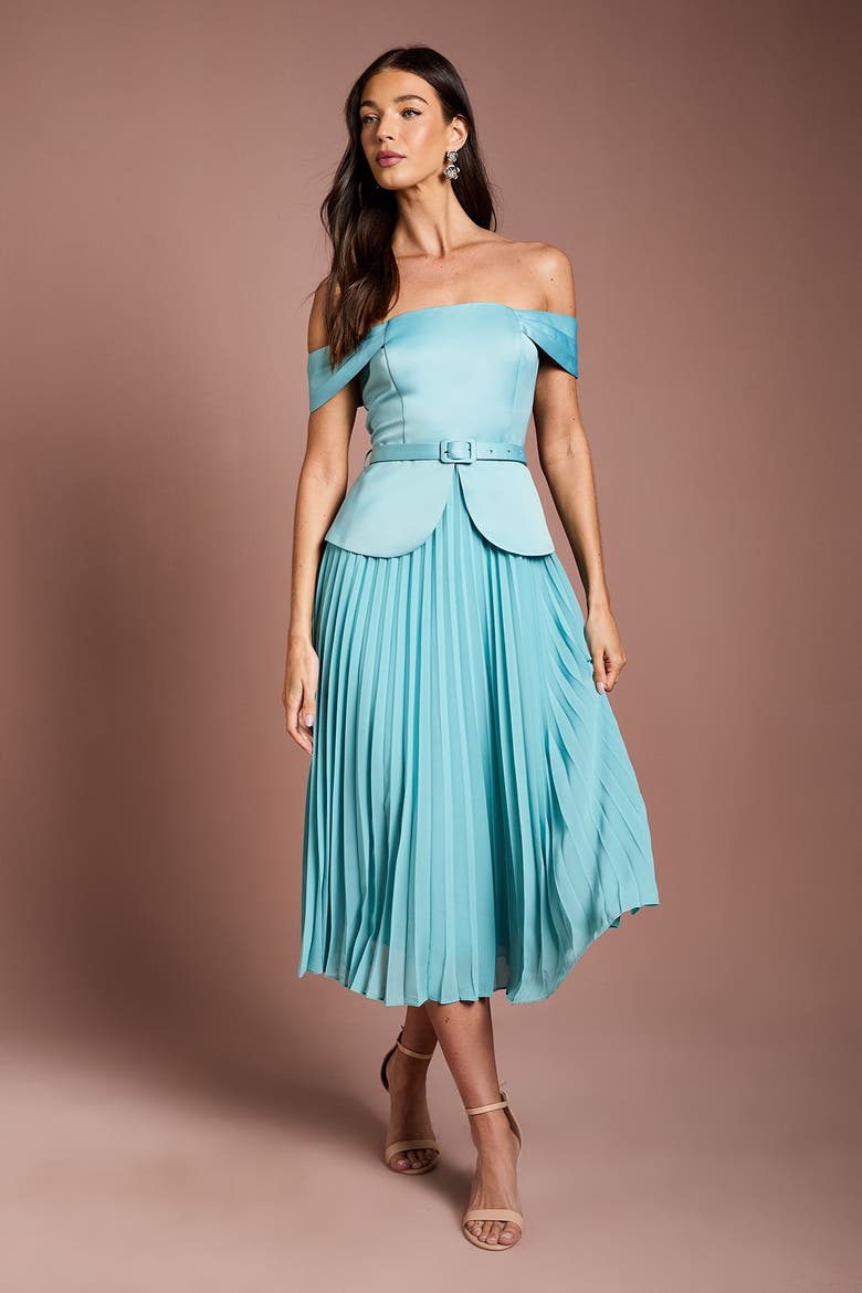 Bardot Fit & Flare Midi Dress, Alternate, color, Mint