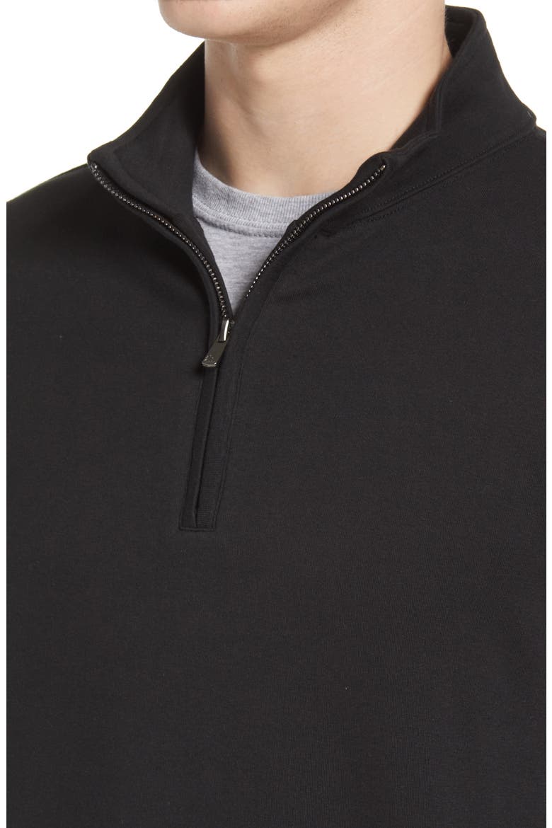 Puremeso Quarter Zip Pullover, Alternate, color, BLACK