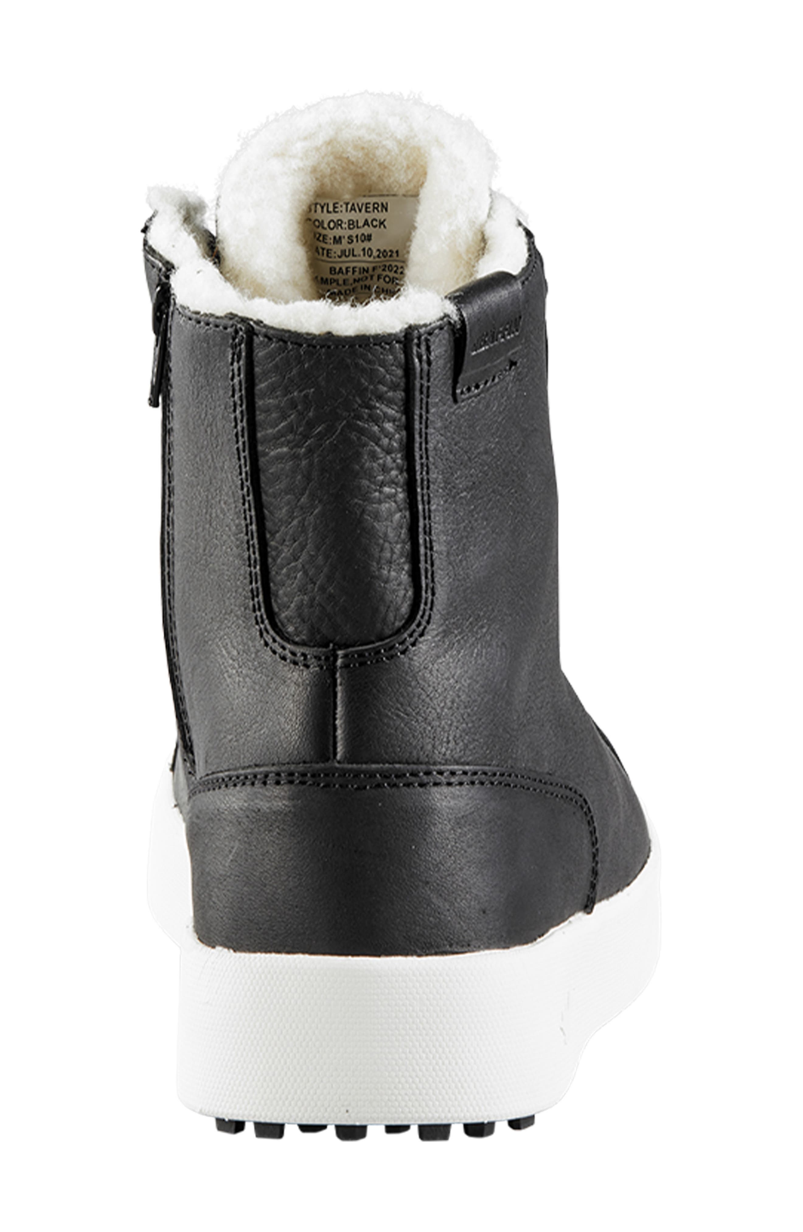 Baffin Tavern Waterproof Faux Shearling Lined Winter Boot, Alternate, color, Black