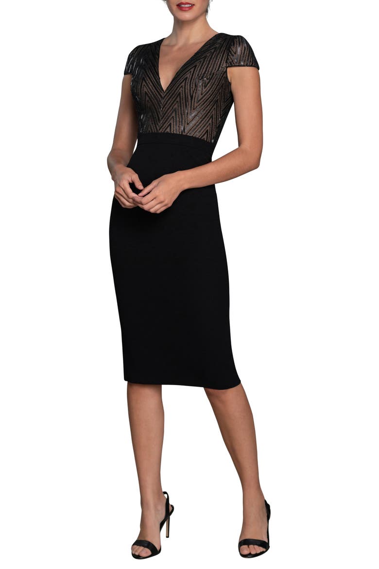 Ivy Sheath Midi Dress, Main, color, BLACK