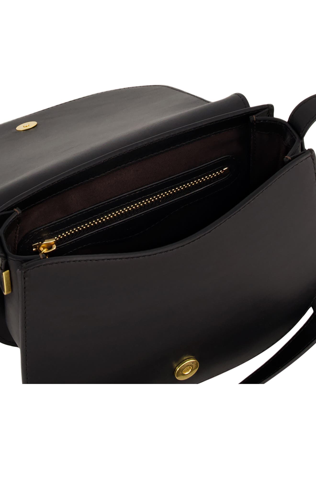Eris Suede Saddle Crossbody Bag, Alternate, color, BLACK