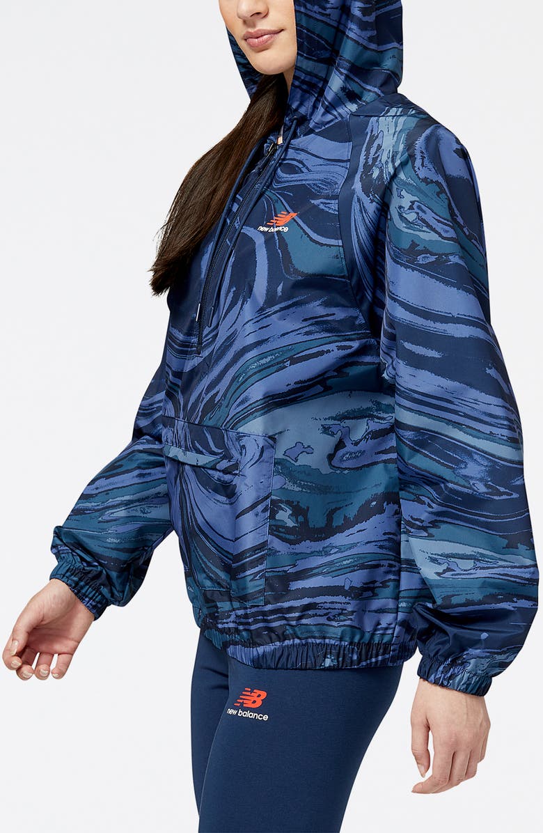 New Balance New Wave Anorak, Alternate, color, Blue
