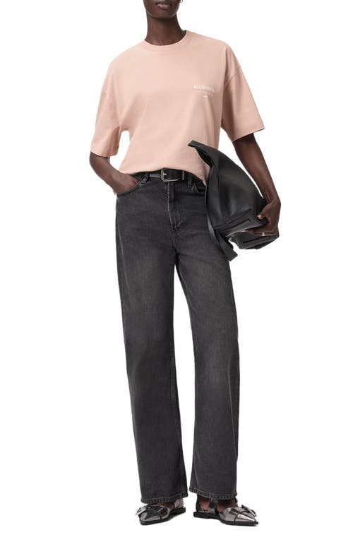 Allsaints Underground Etta Cotton Graphic T-shirt In Pink