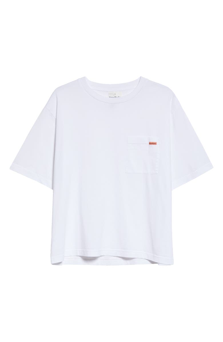 Acne Studios Tag Detail Pocket T-Shirt, Alternate, color, Optic White