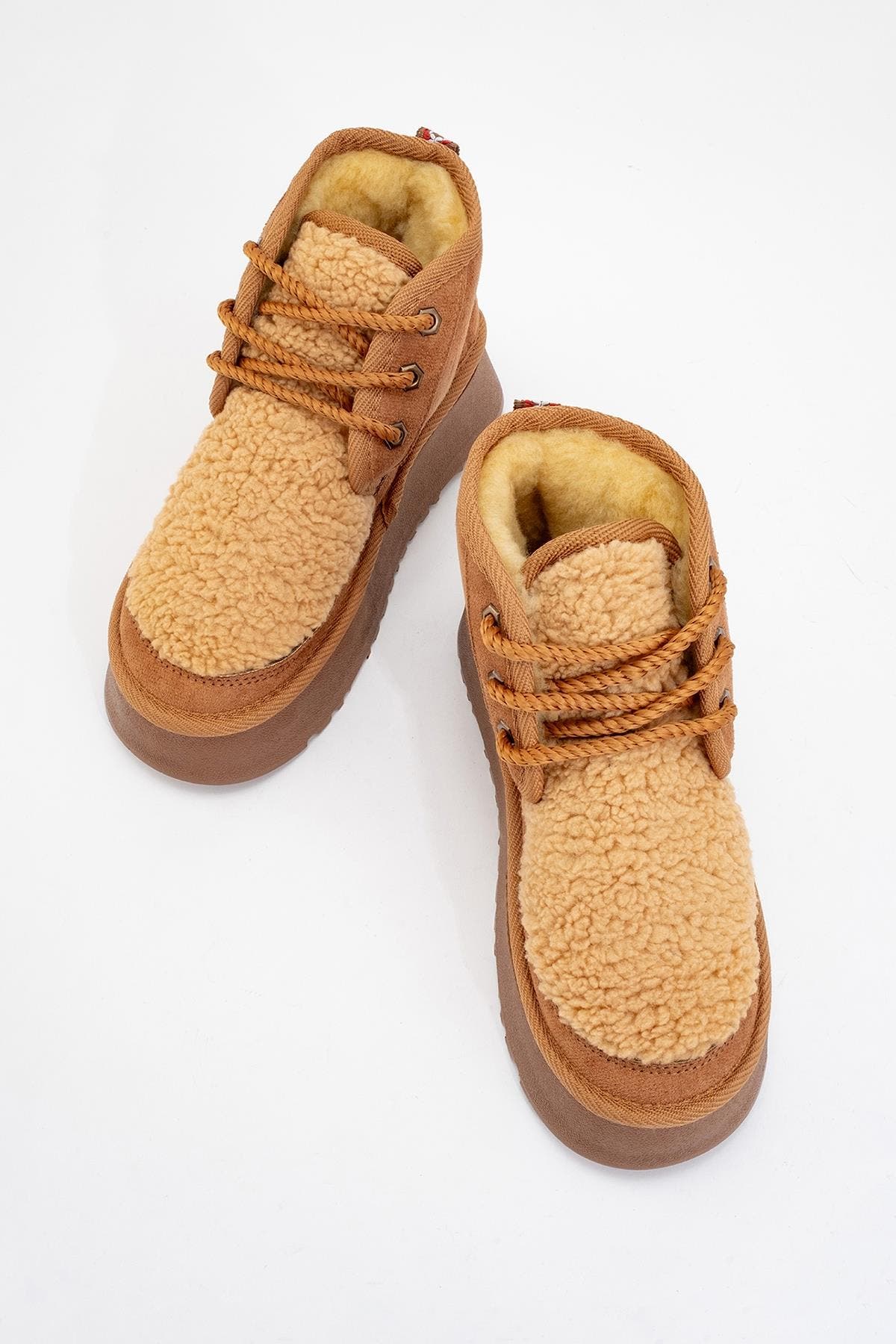 Tyson Lace Up Boot, Alternate, color, Cognac Suede Faux Leather