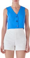 Endless Rose Button-Up Crop Vest
