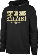 '47 Men's '47 Black New Orleans Saints Box Out Headline Pullover Hoodie