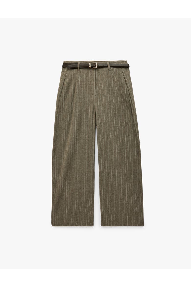 Striped Barrel Fit Pants, Alternate, color, BROWN STRIPE