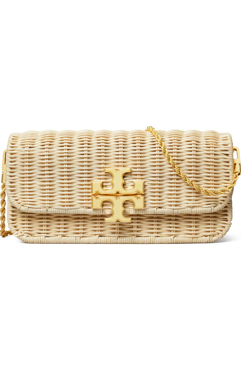 Tory Burch Eleanor Wicker Clutch, Main, color,