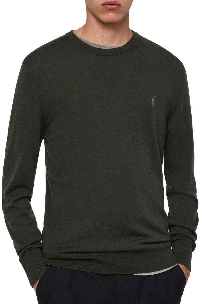 Mode Slim Fit Wool Sweater, Main, color, BRACKEN GREEN