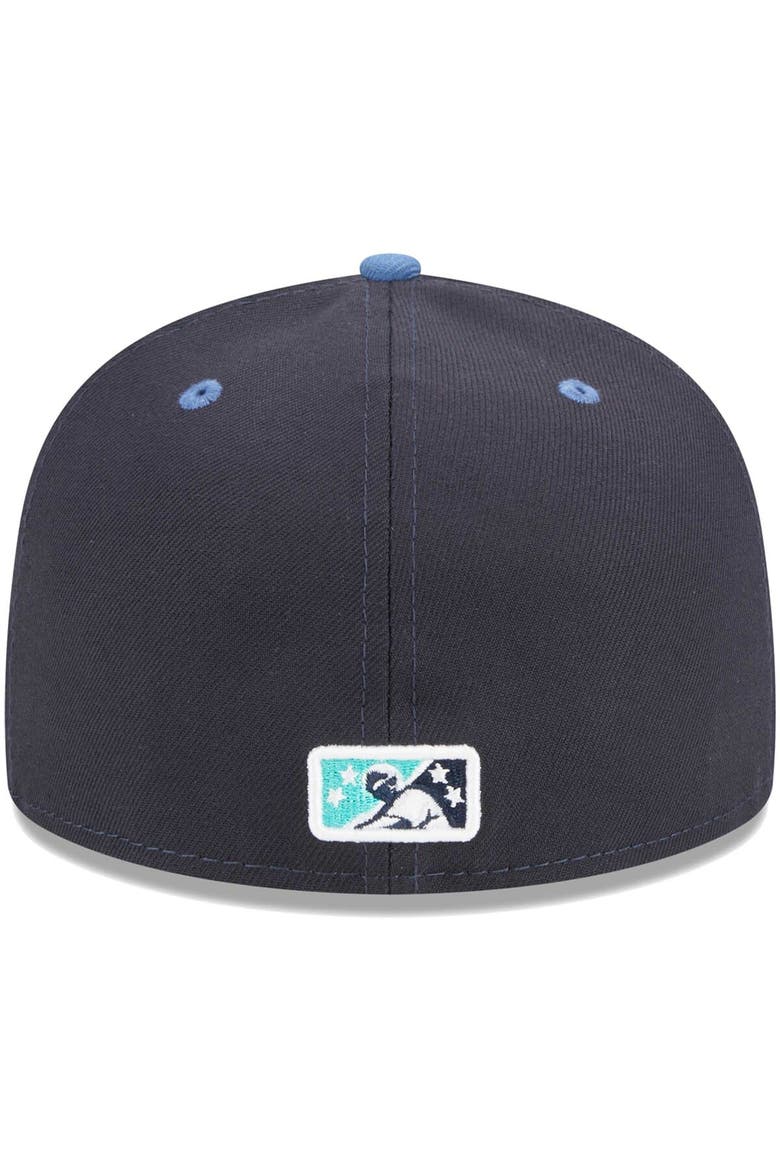 Men's New Era Navy Asheville Tourists Theme Nights Asheville Beer City Tourists  59FIFTY Fitted Hat, Alternate, color, Navy