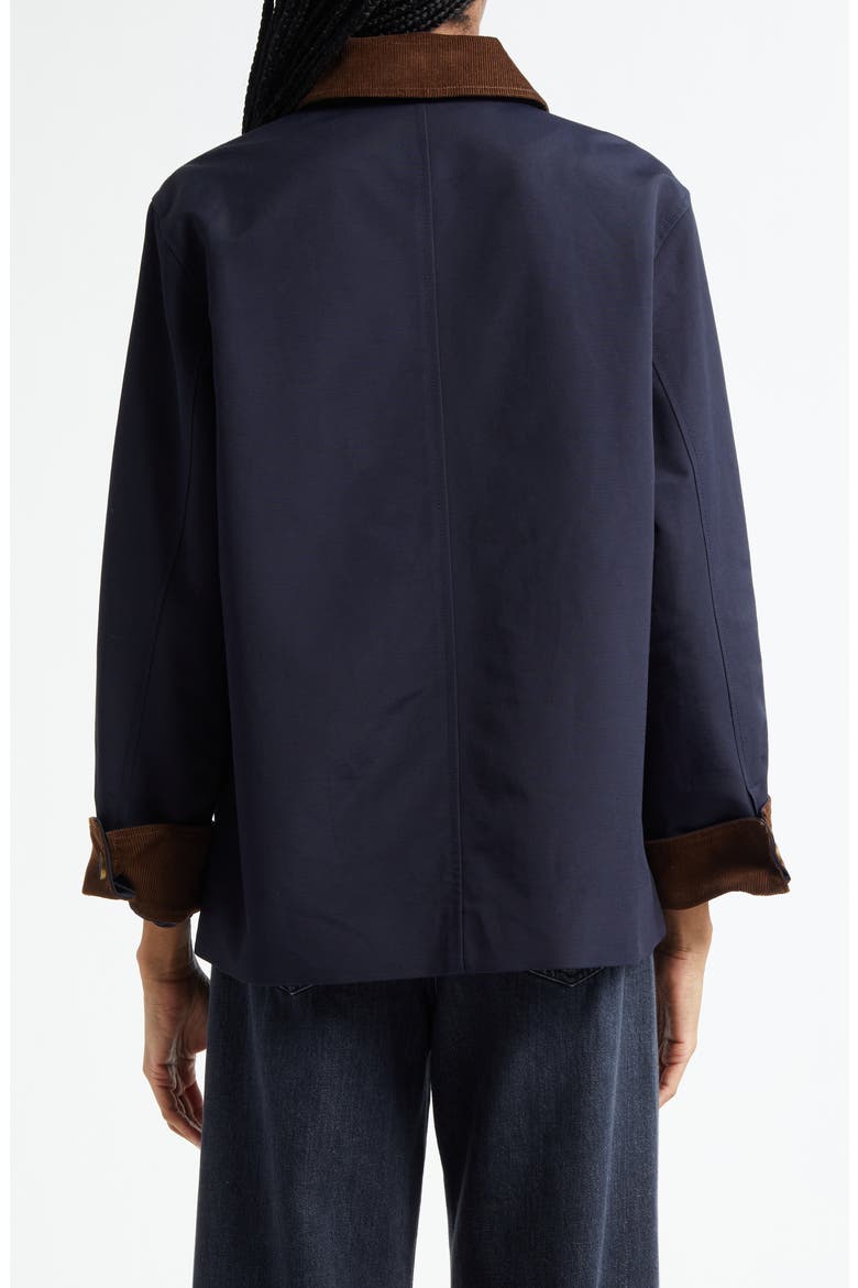 Arlen Corduroy Trim Dickey Jacket, Alternate, color, NAVY