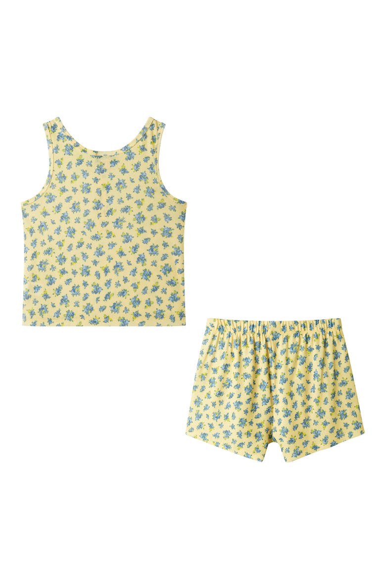 Kids' Short Pajamas, Alternate, color, YELLOW FLORAL