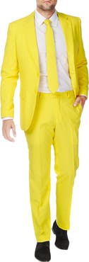 OppoSuits Yellow Fellow Slim Fit Two-Piece Suit & Tie Set