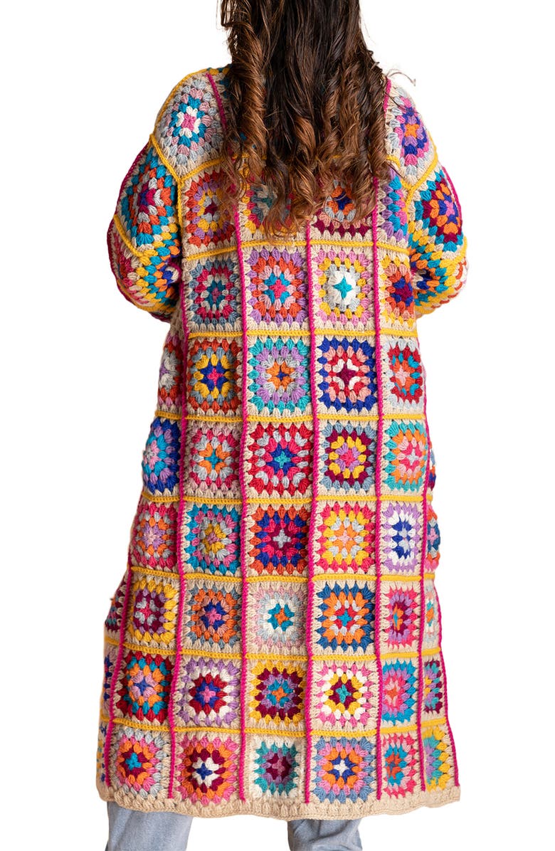 Granny Square Crochet Longline Cardigan