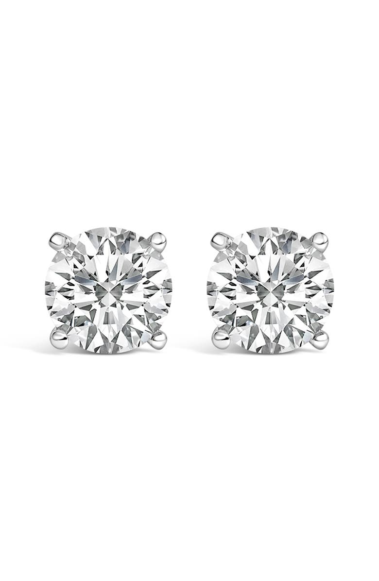 Haus of Brilliance 14K White Gold 2 1/2 Cttw Lab Grown Diamond Solitaire Stud Earrings, Main, color, White